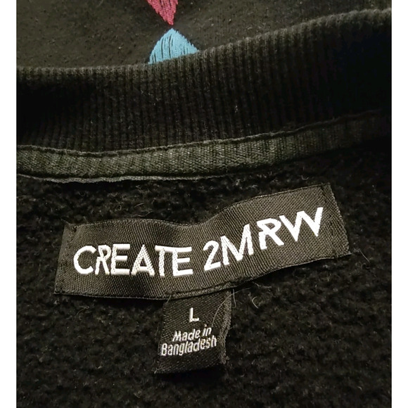 CREATE 2MRW Infinite Drip Sweater Large Pull-over Long Sleeves Flaw READ - Picture 3 of 6